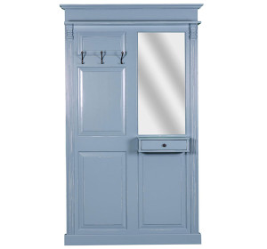 Garderobe Fichte massiv taubenblau lackiert